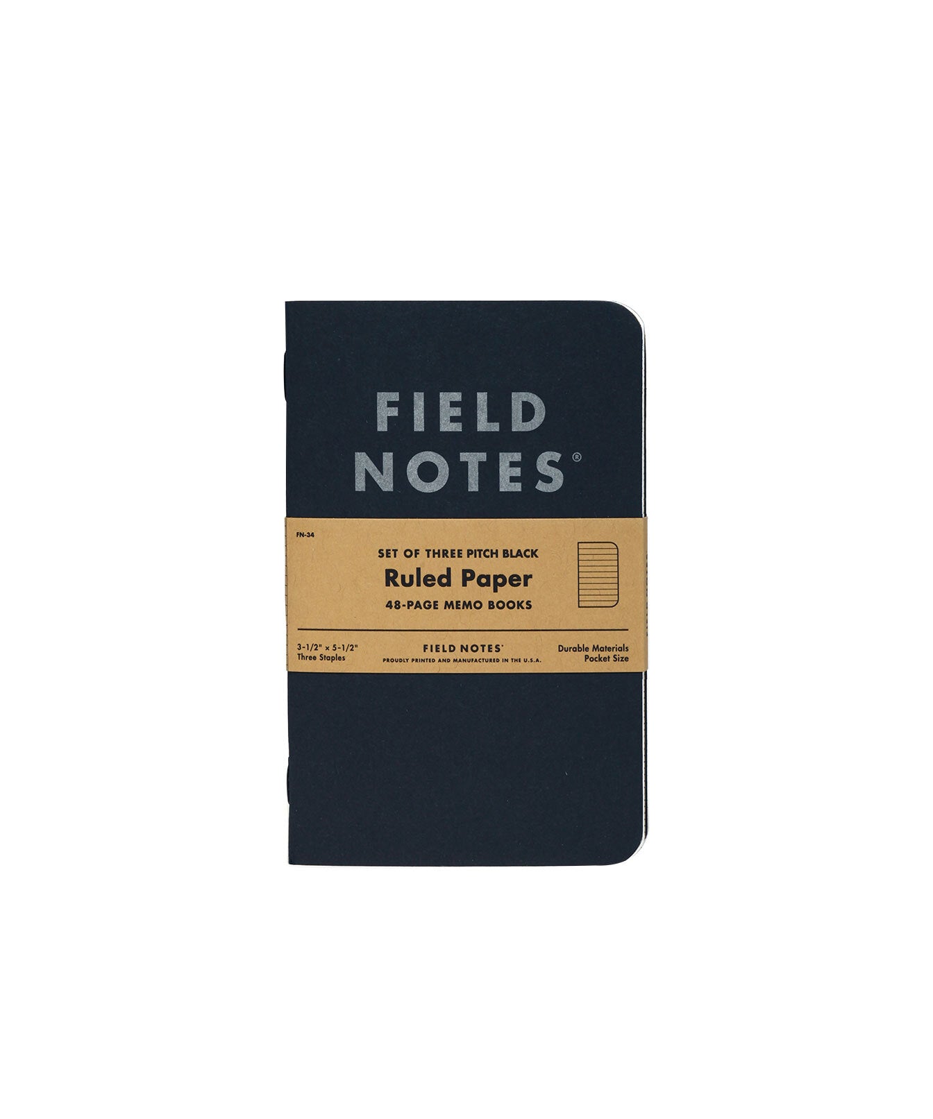Field Notes Pitch Black Memo Notebook