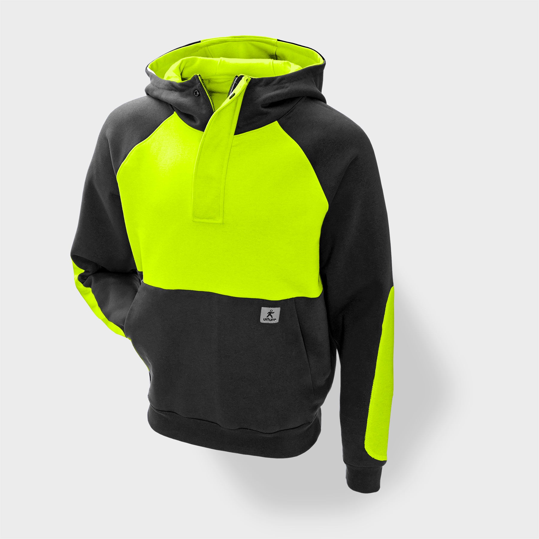 No Vest Line 1/4 Zip Hooded Sweatshirt