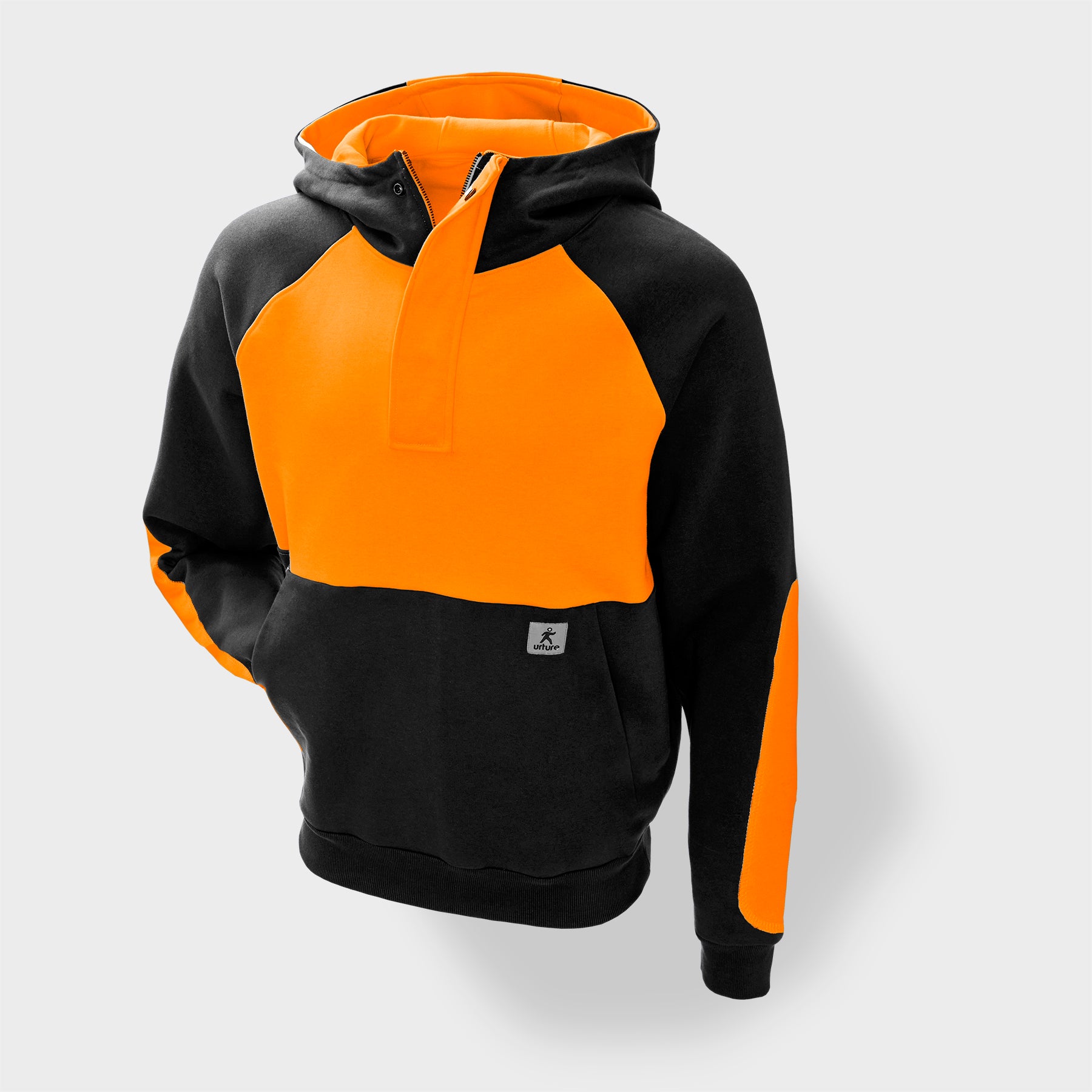 No Vest Line 1/4 Zip Hooded Sweatshirt