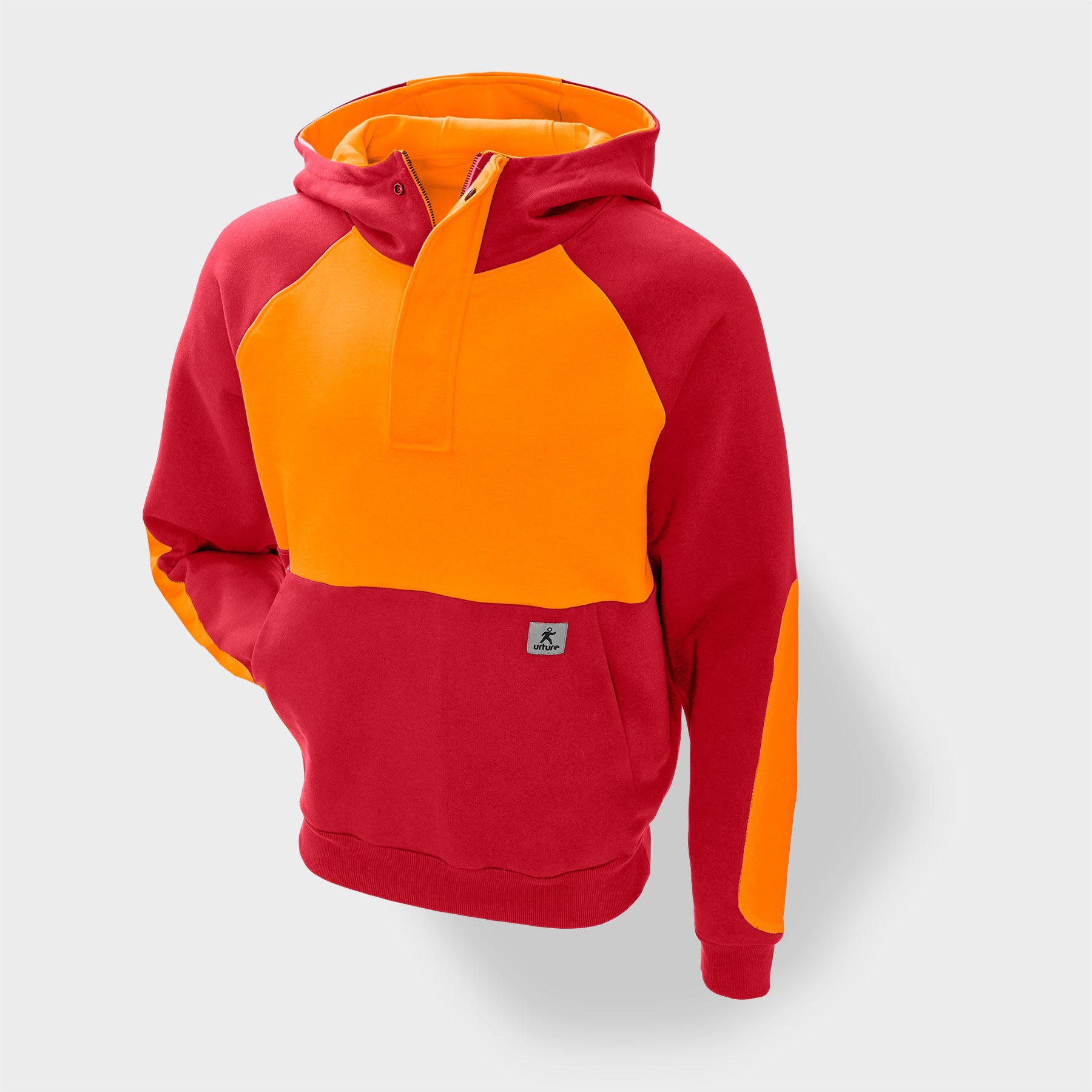 No Vest Line 1/4 Zip Hooded Sweatshirt