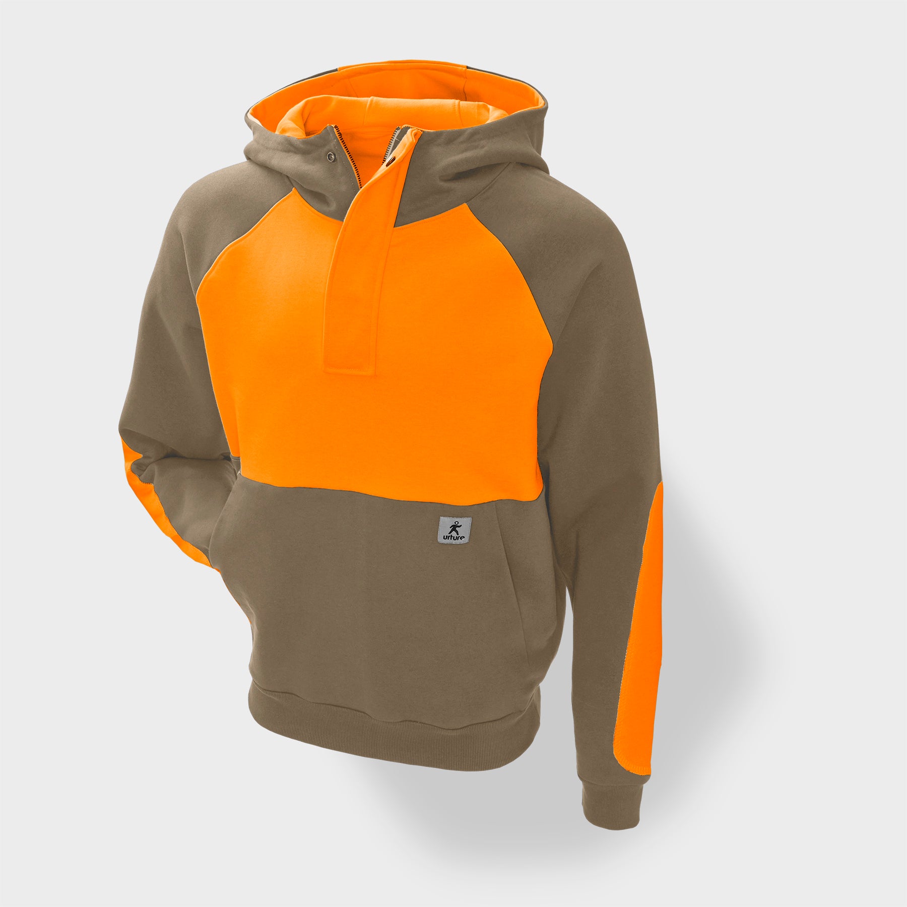 No Vest Line 1/4 Zip Hooded Sweatshirt