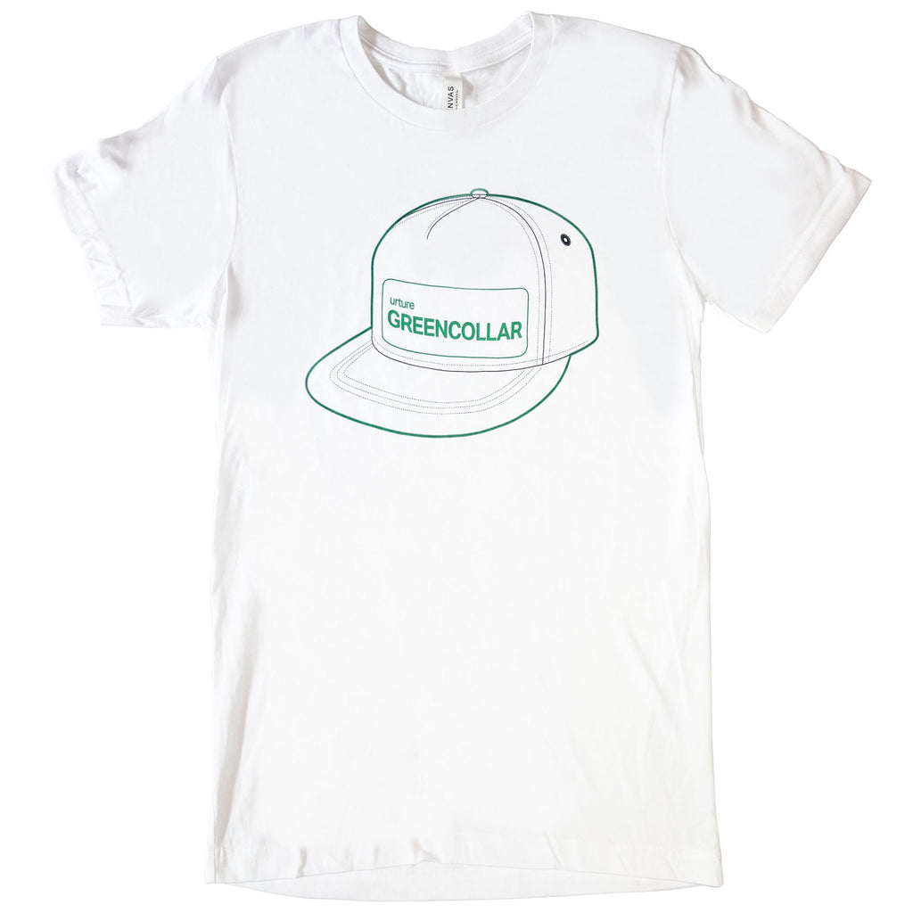 Green Collar Patch Hat T-Shirt