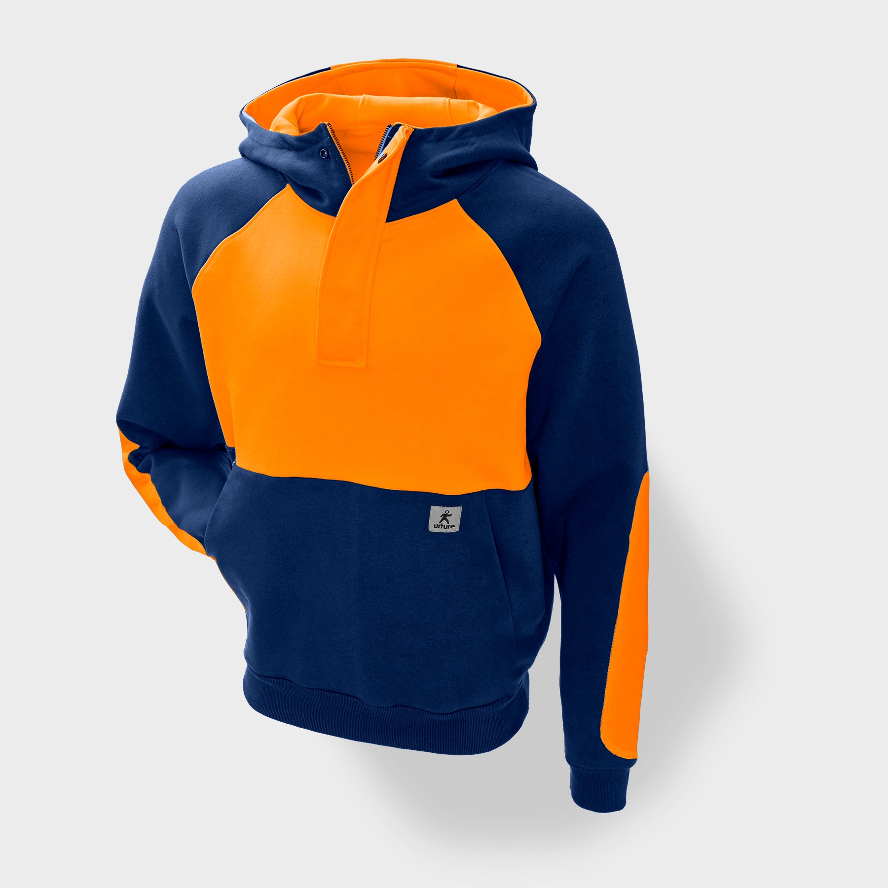 No Vest Line 1/4 Zip Hooded Sweatshirt