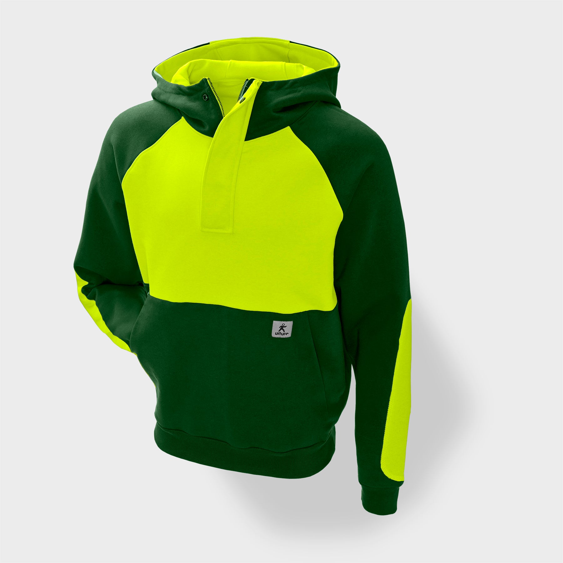 No Vest Line 1/4 Zip Hooded Sweatshirt