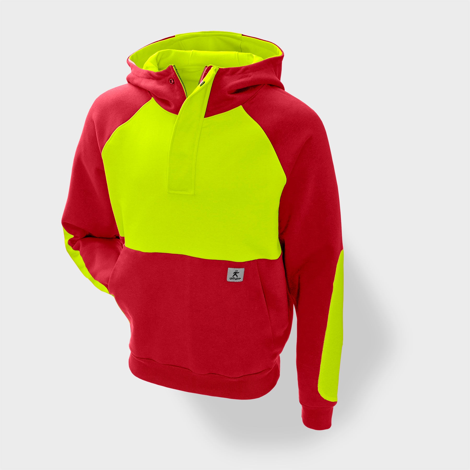 No Vest Line 1/4 Zip Hooded Sweatshirt