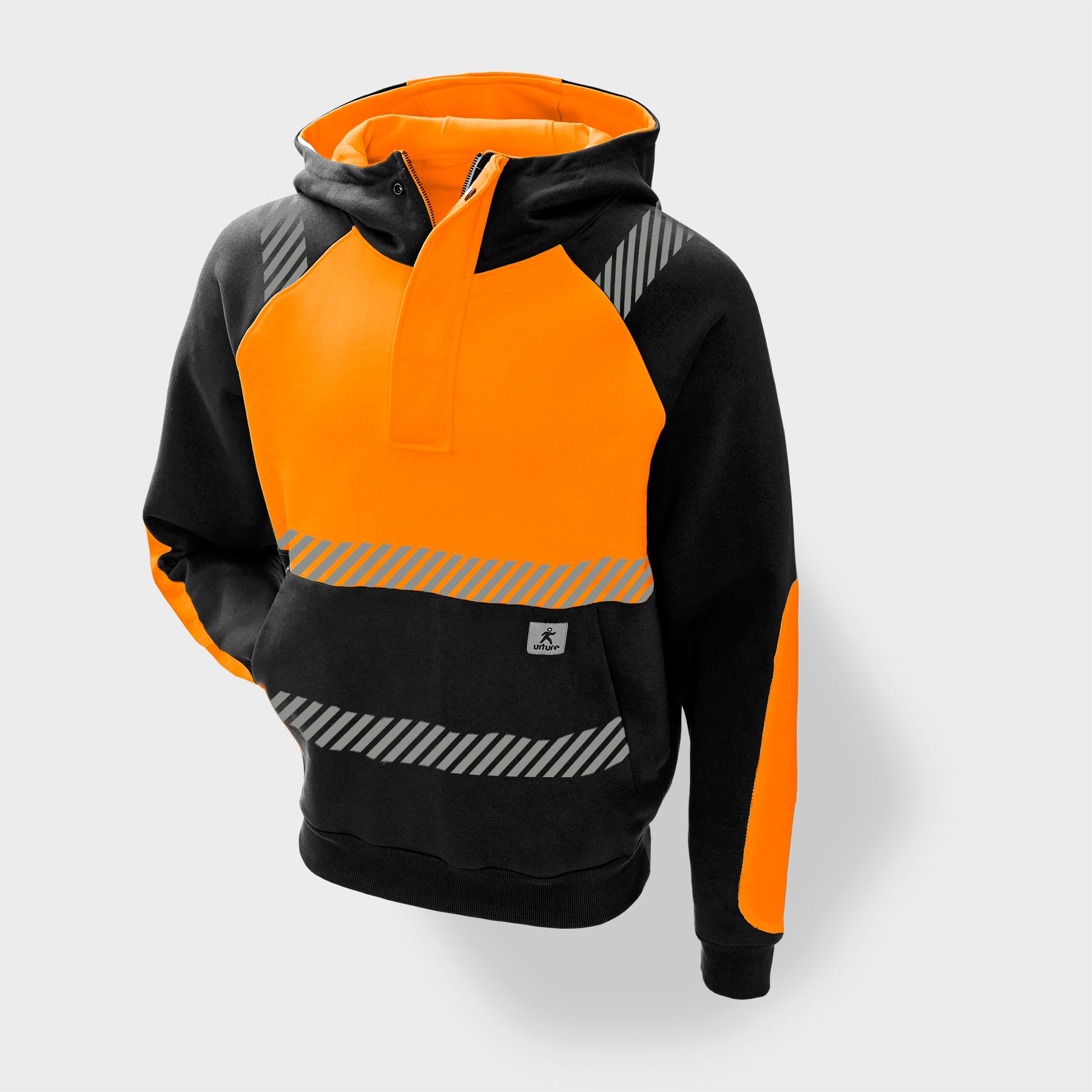 No Vest Line 1/4 Zip Hooded Sweatshirt