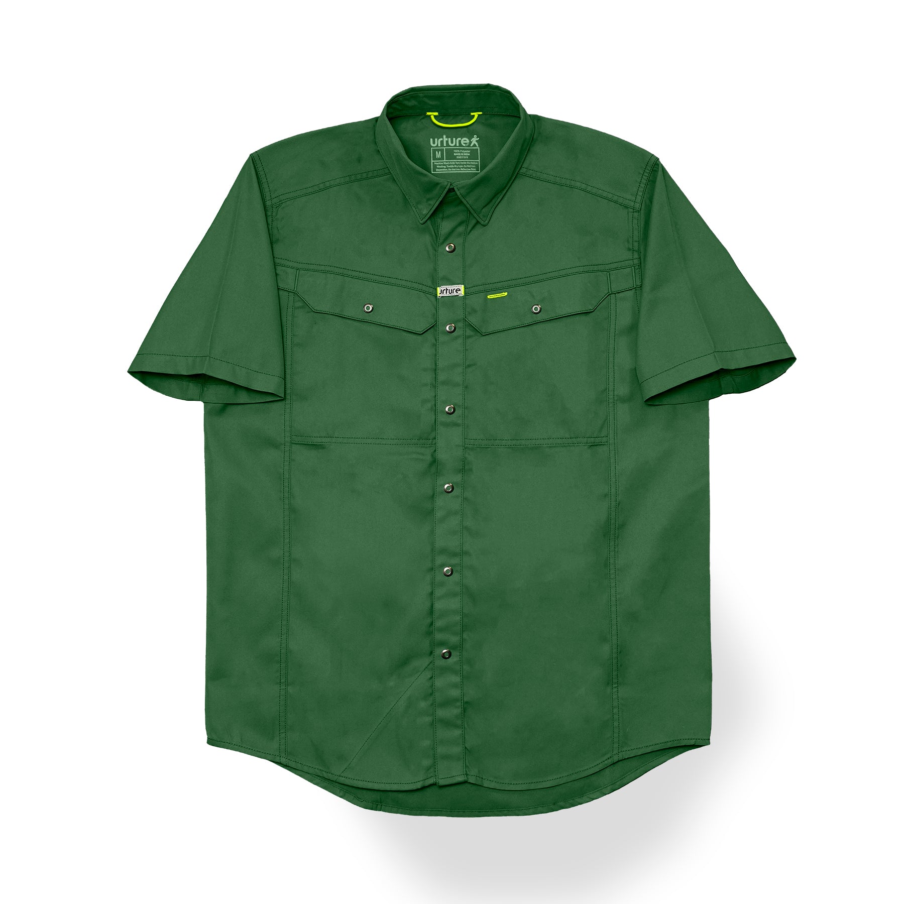 Short Sleeve Woven Button-Down Shirt