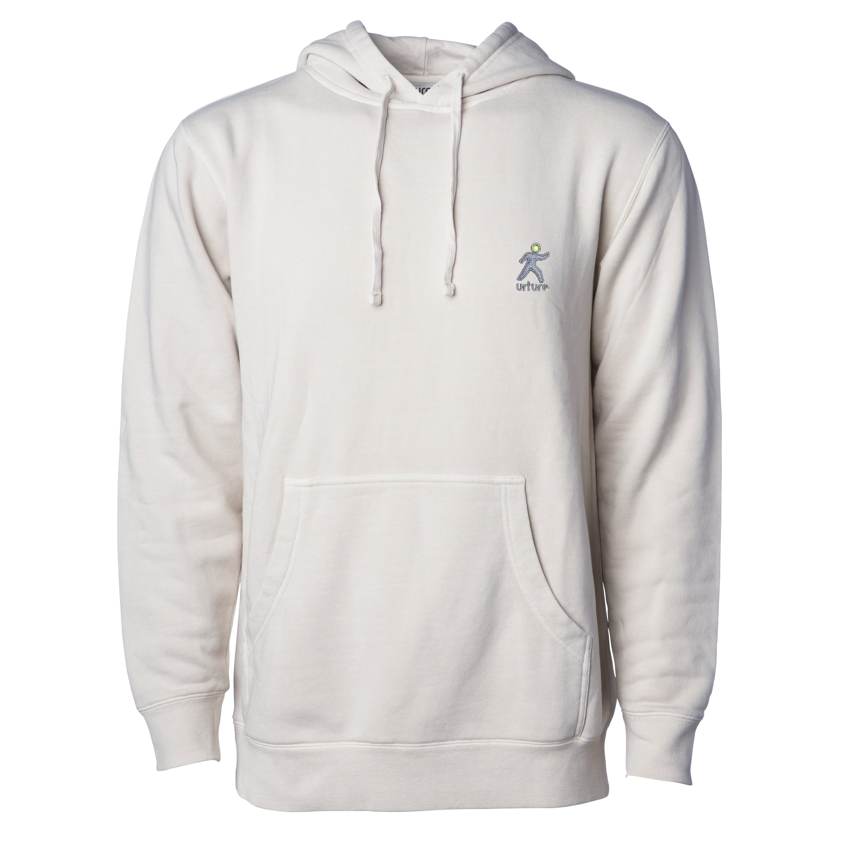 Urture Embroidered Pigment Died Ivory Hoodie