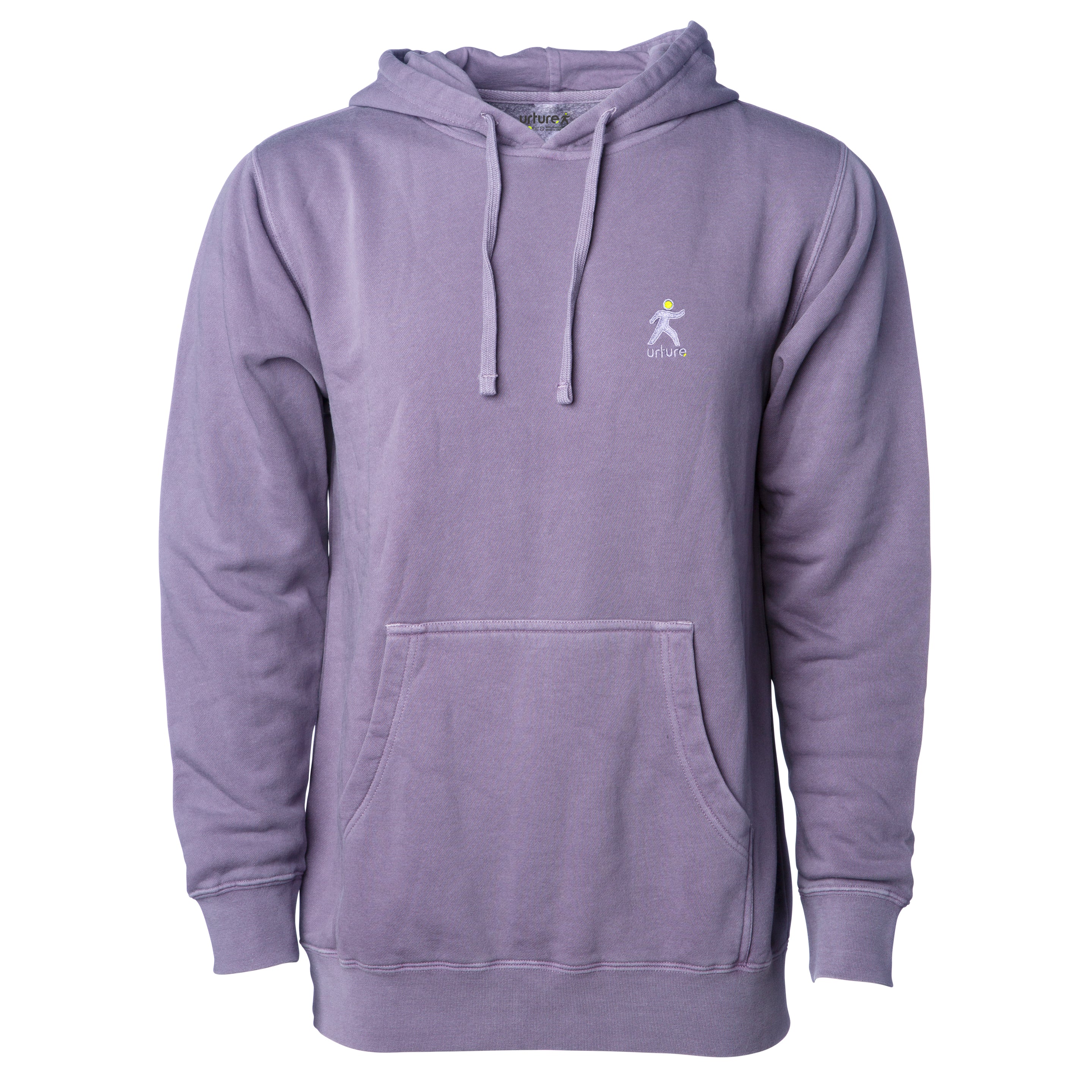 Urture Embroidered Pigment Died Plum Hoodie