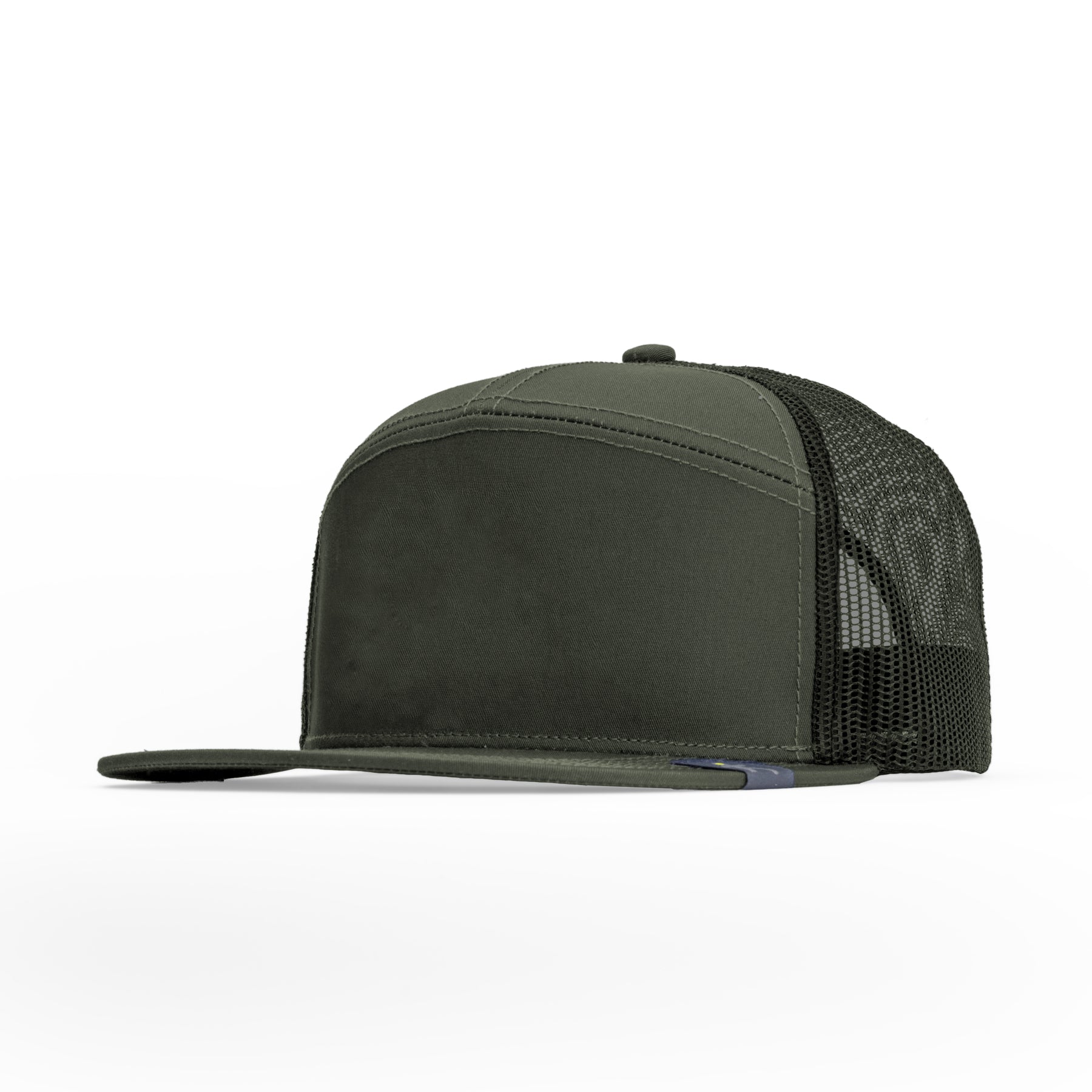 Hat, blank, 7 Panel New School Trucker
