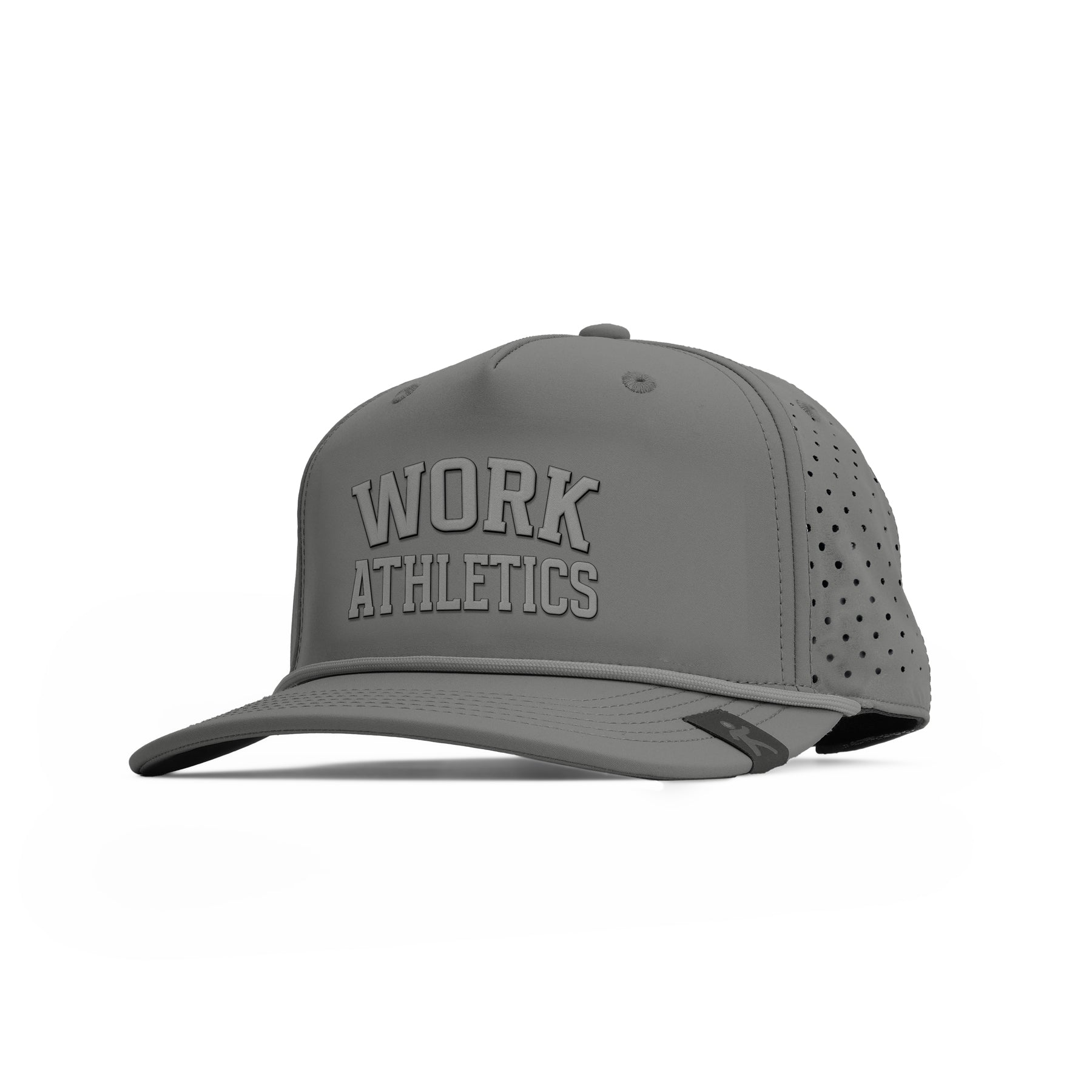 Hat, Work Athletics Gray, 5 Panel Performance w/rope
